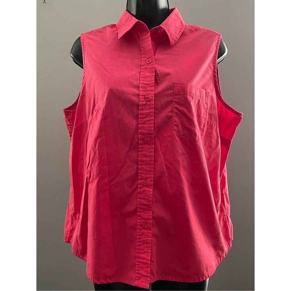 Basic Editions Womens Sleeveless Top, size L